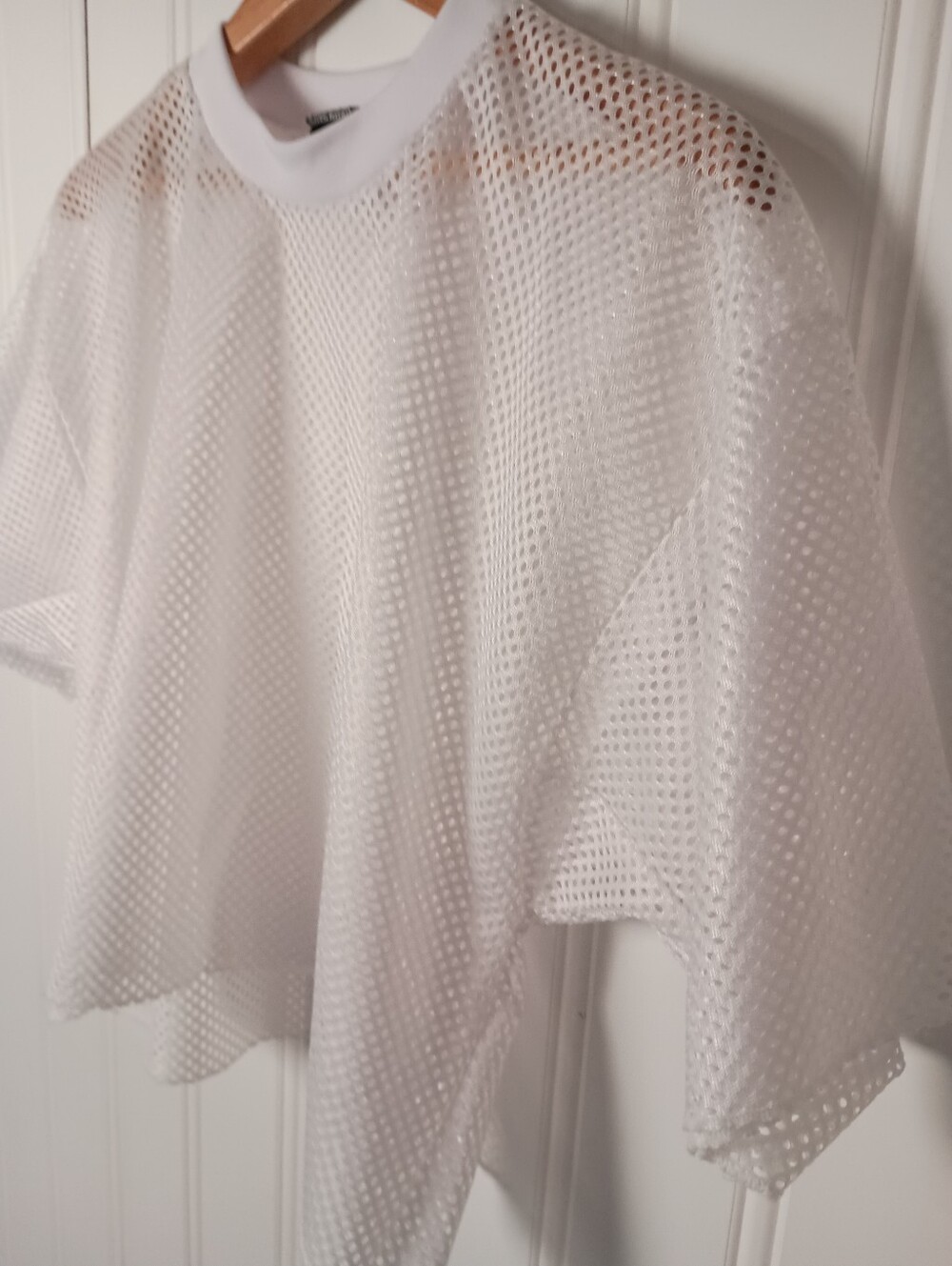 89s Volleys- White Mesh Crop Top- Size OSFM